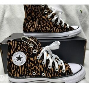 Converse Chuck Taylor Hi Leopard Print Sneakers Womens 5.5 NWT